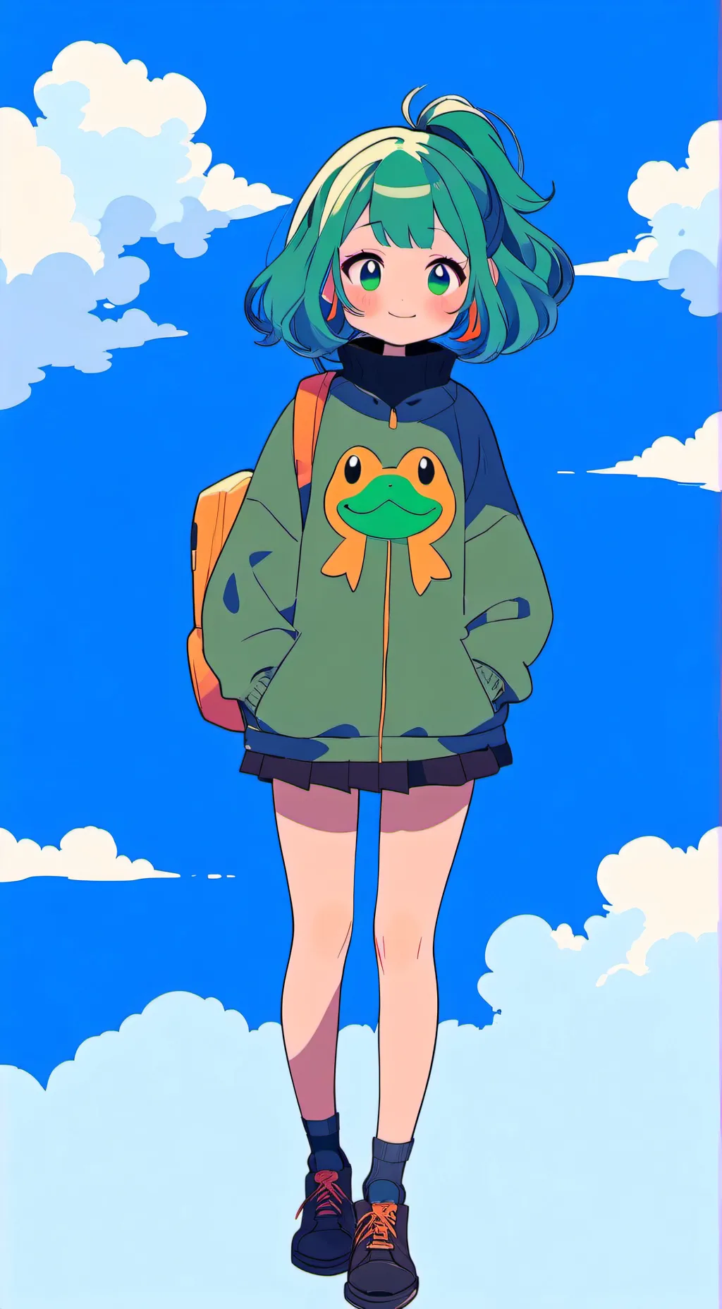 ai character: Tsuyu x Bakugo background
