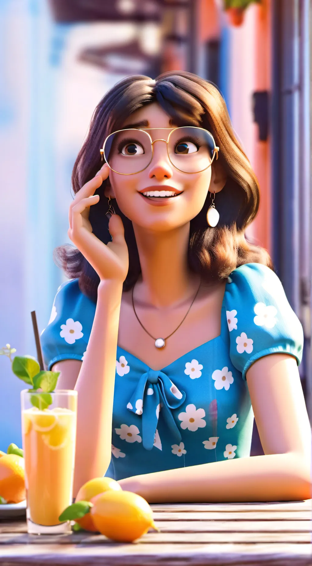 ai character: Sophie rain background
