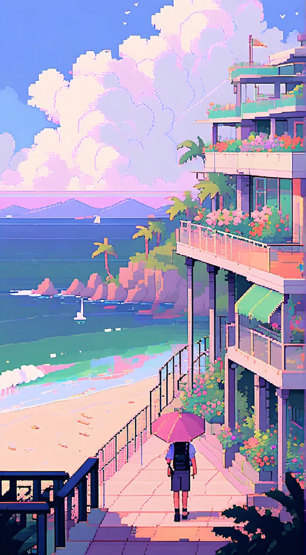 ai character: MHA vacation!!!!!! background