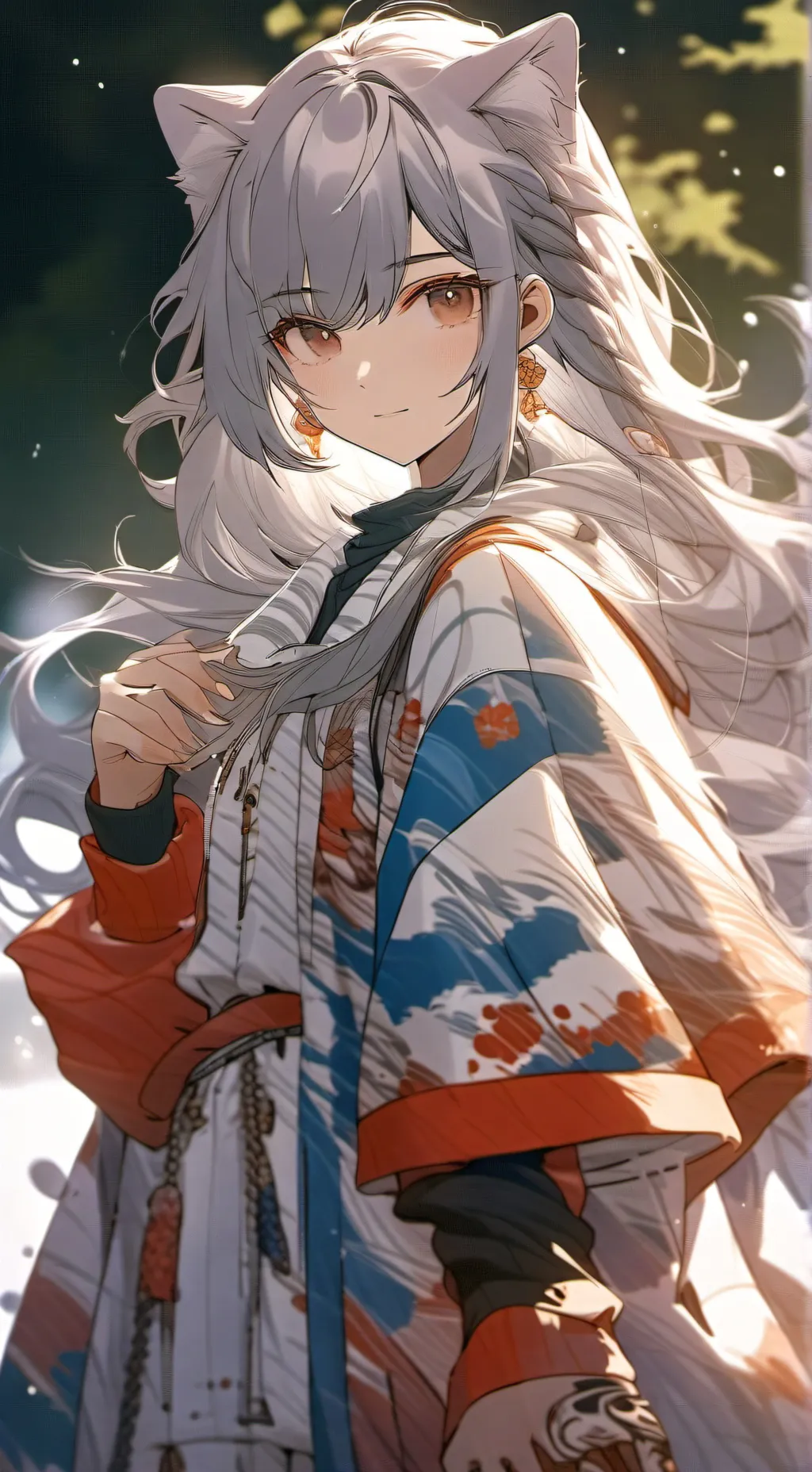 ai character: Nicole tu novia background