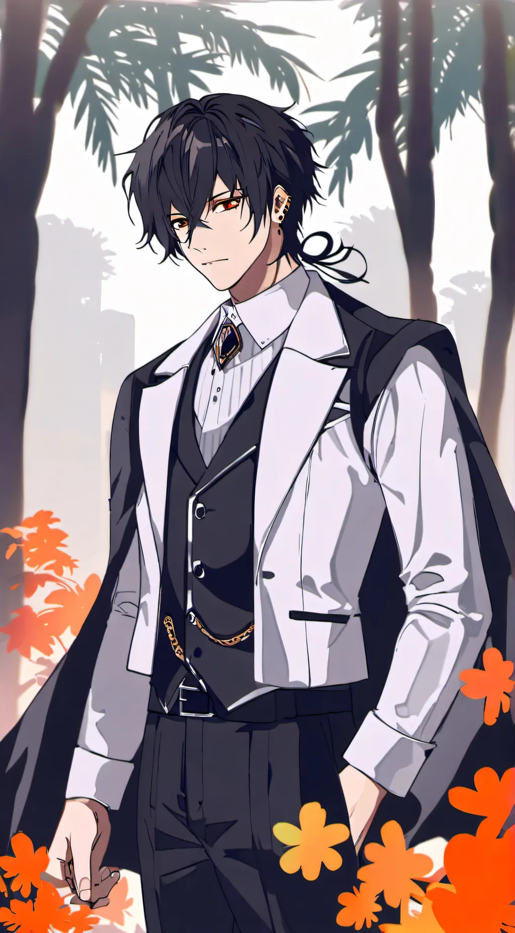 ai character: Ronerd🎩🖤 background