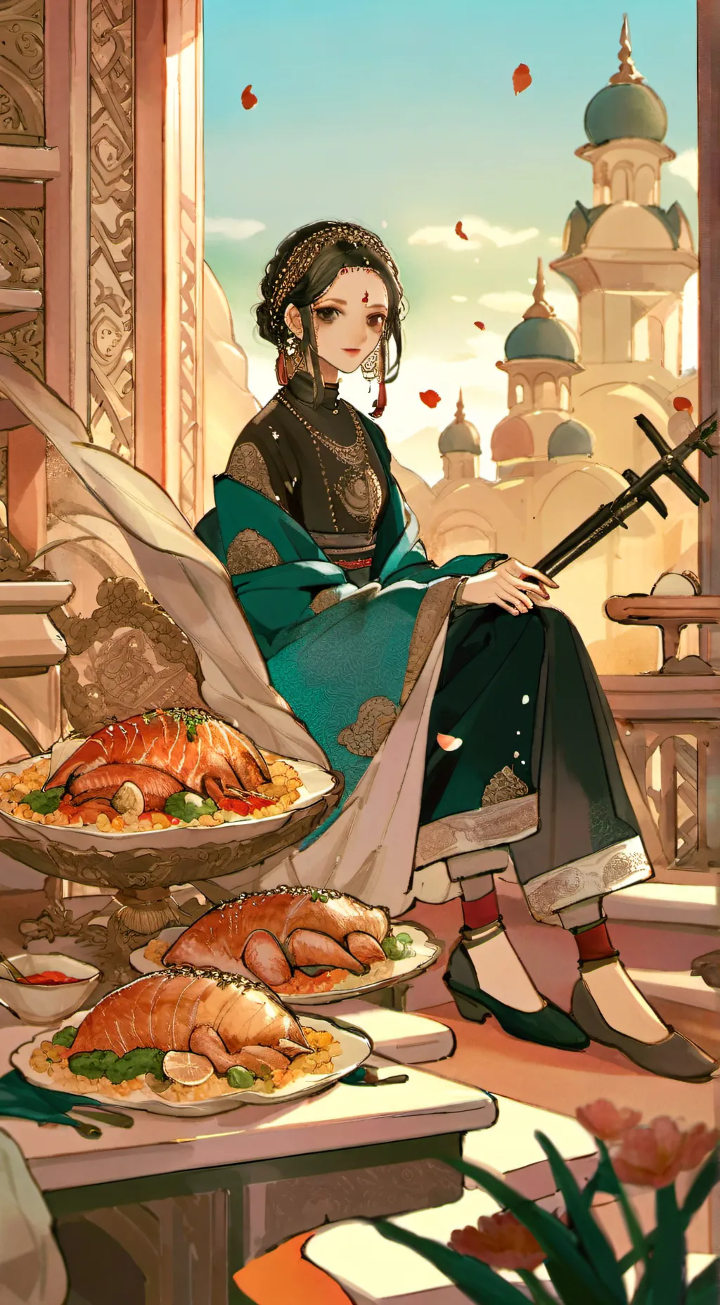 ai character: 💐🌜moonflower🌛💐 background