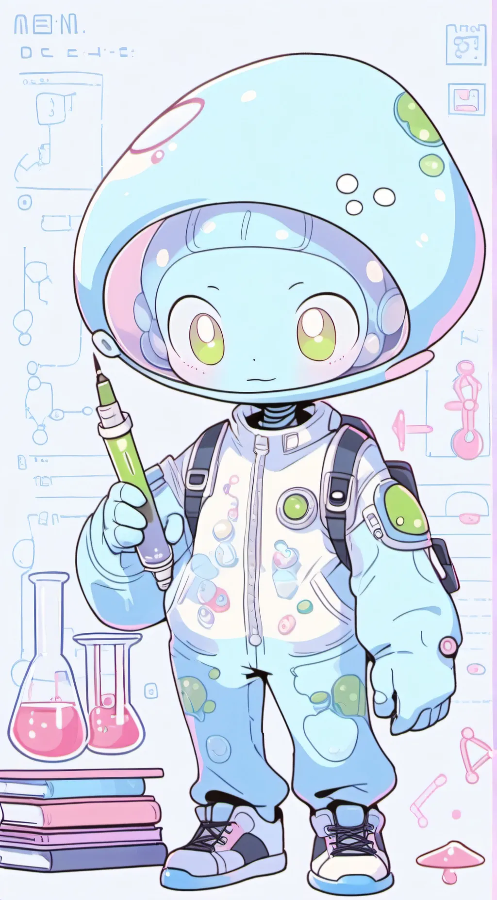 ai character: Lix the alien background