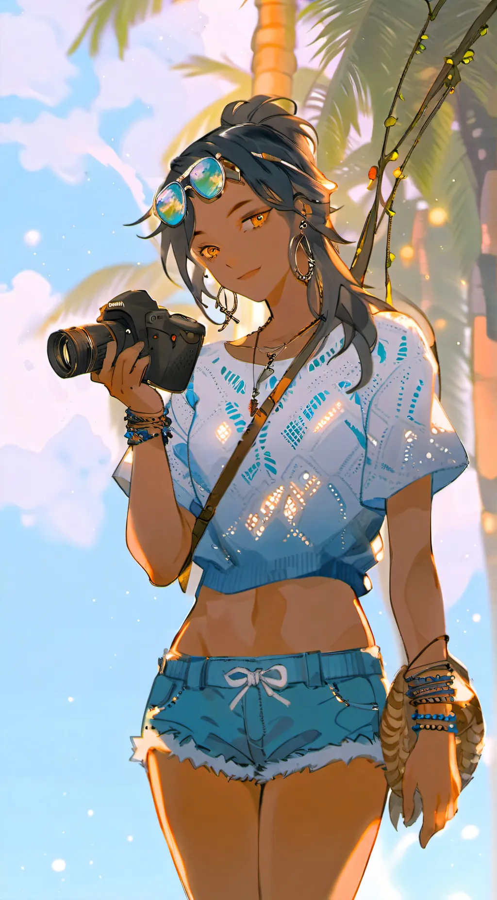 ai character: DW beach!!!  background