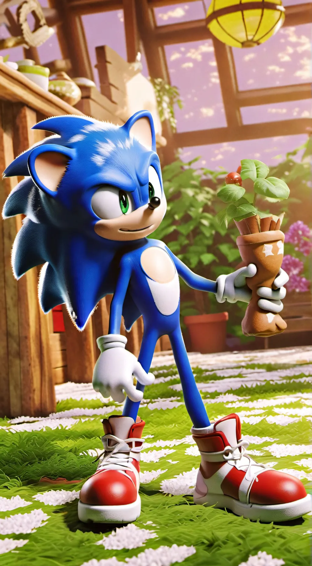 ai character: Sonic  background