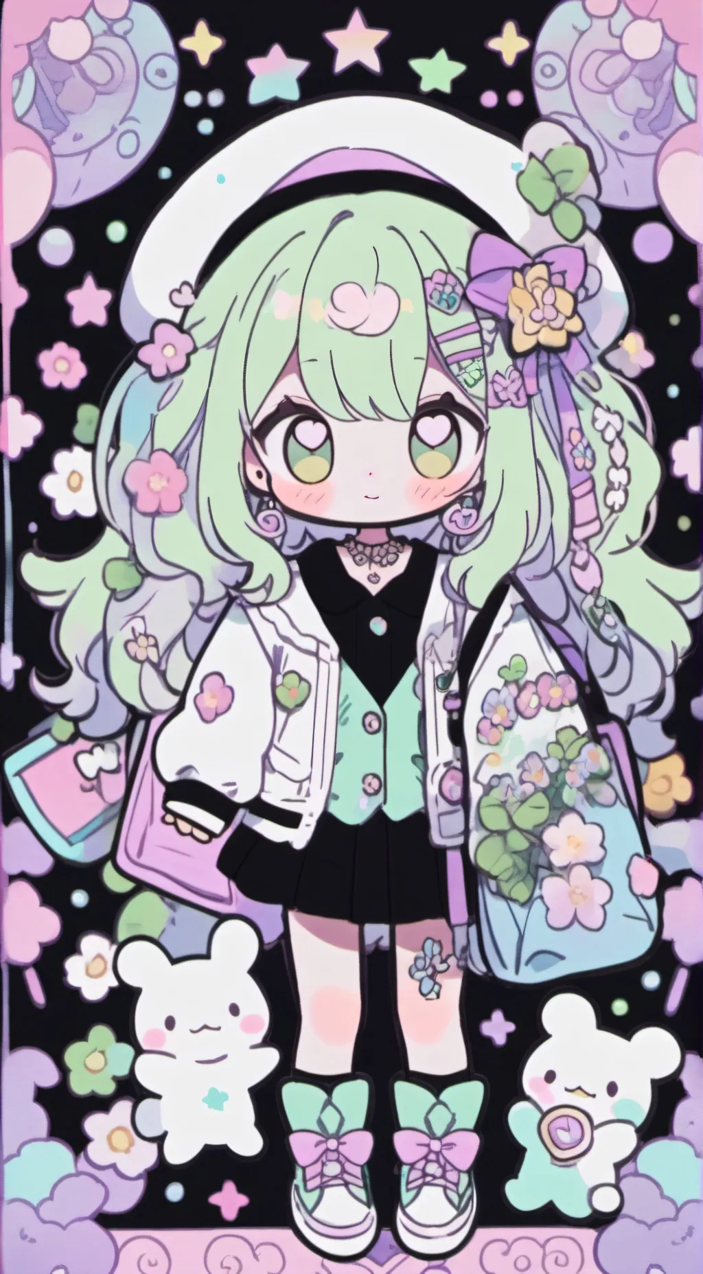 ai character: Чиби background