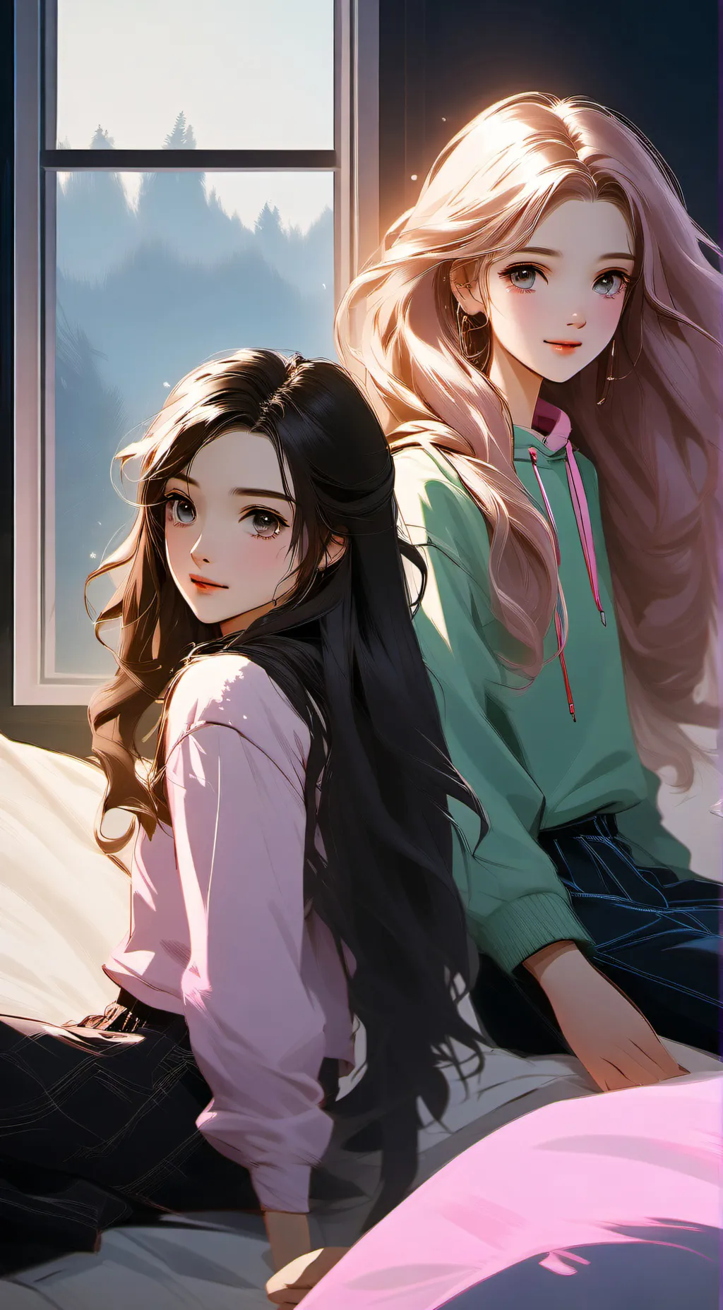 ai character: Girl Sleepover! background