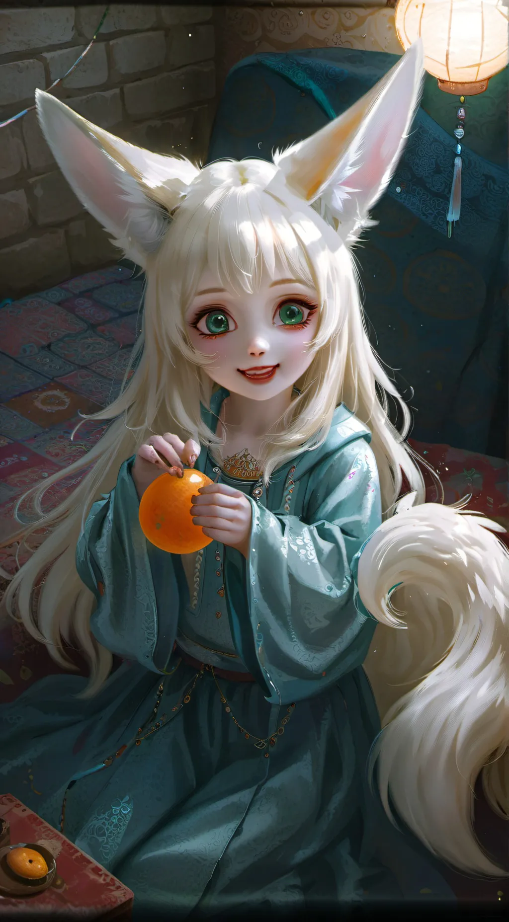 ai character: Boopy the Werewolf-Fennec background