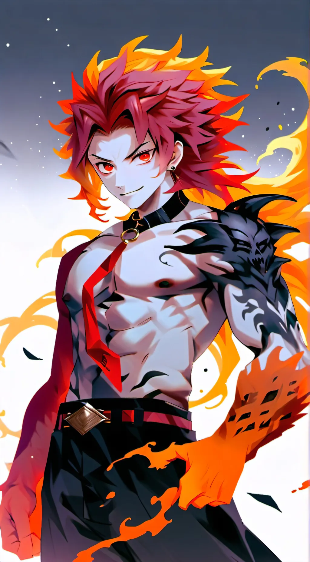 ai character: Vil Crimson background