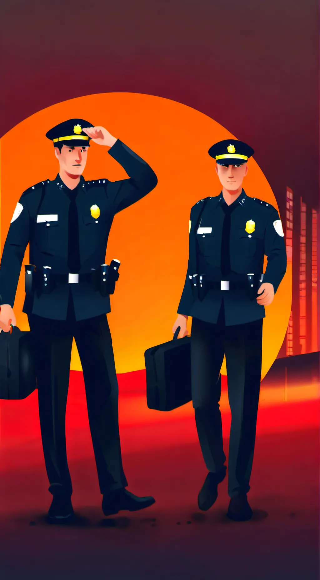 ai character: police encounter  background