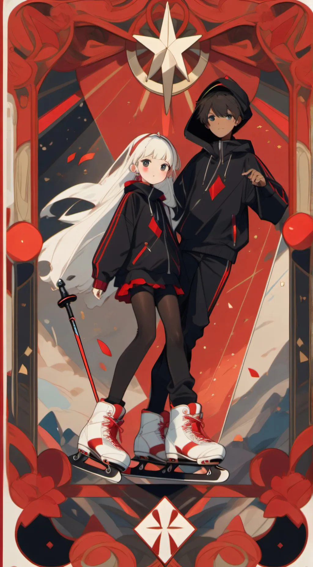 ai character: skateboarding background