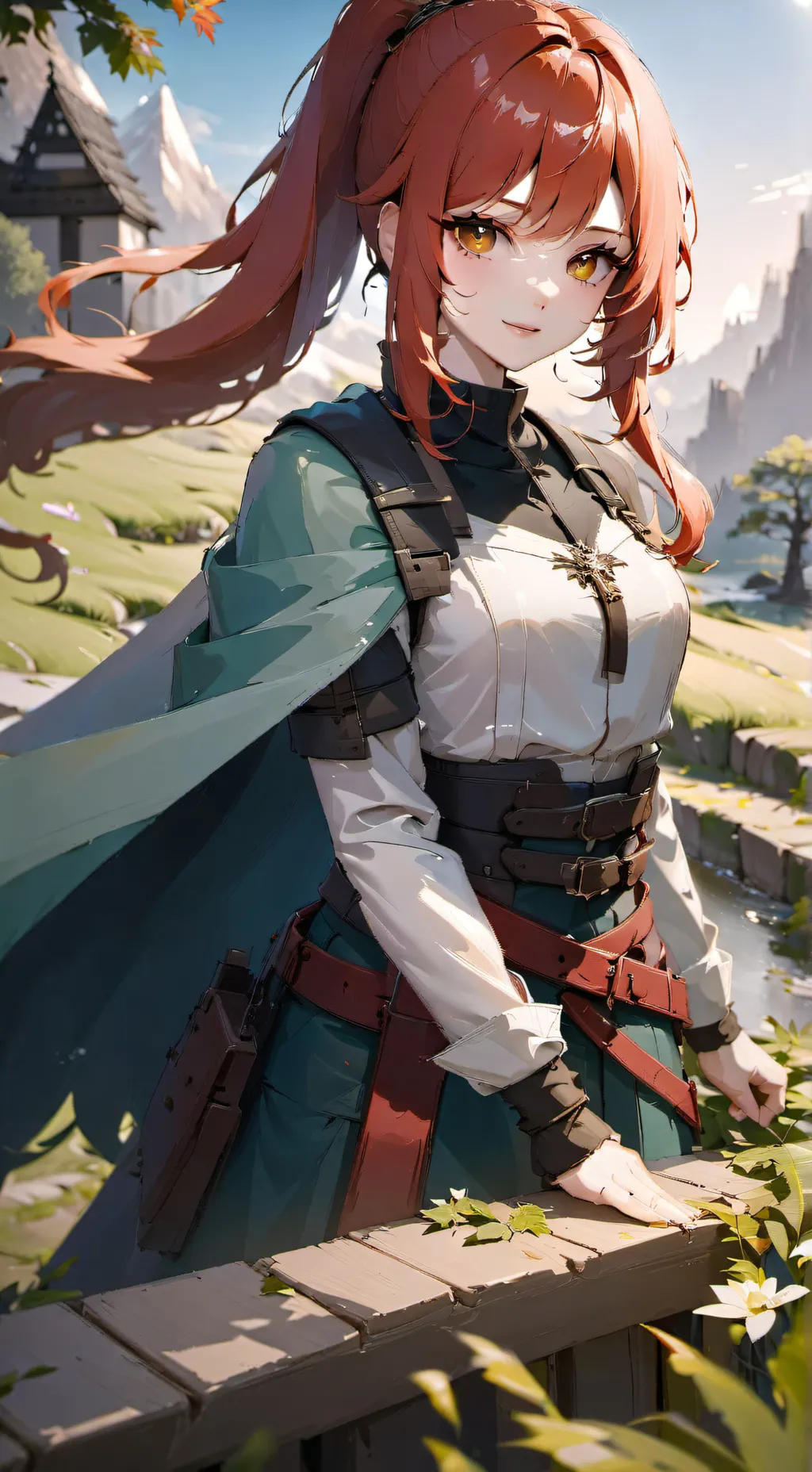 ai character: Erza scarlet background