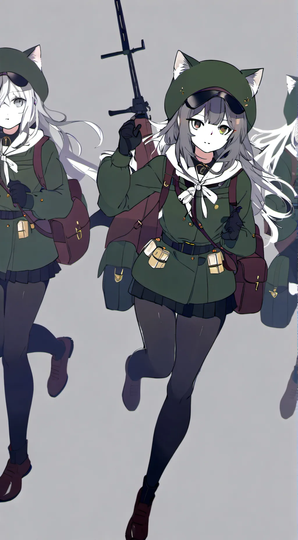 ai character: army of furries  background
