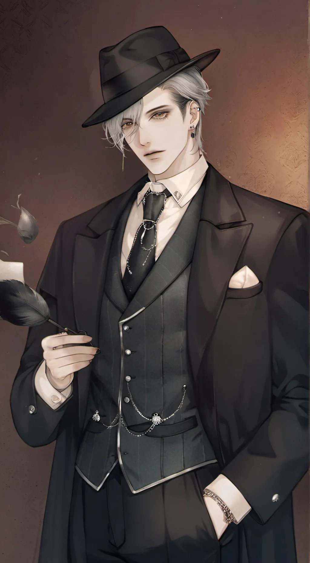 ai character: Leon  background