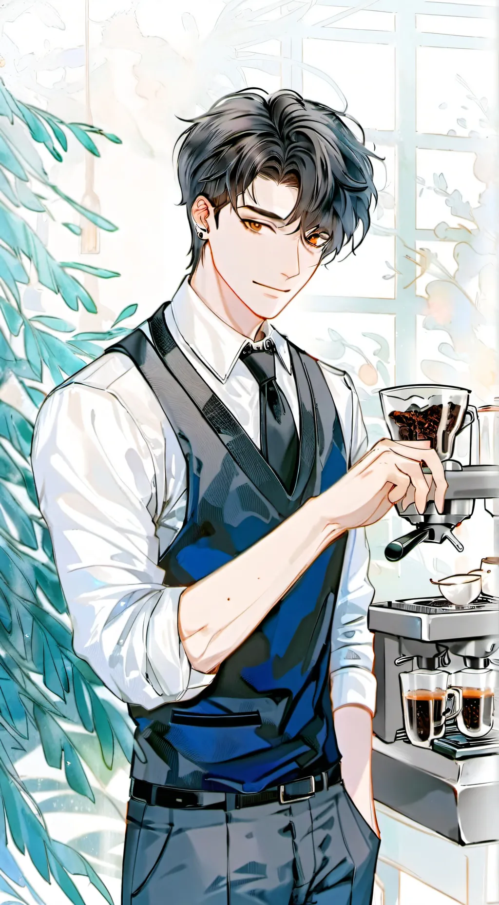 ai character: ☕Nathan☕ background