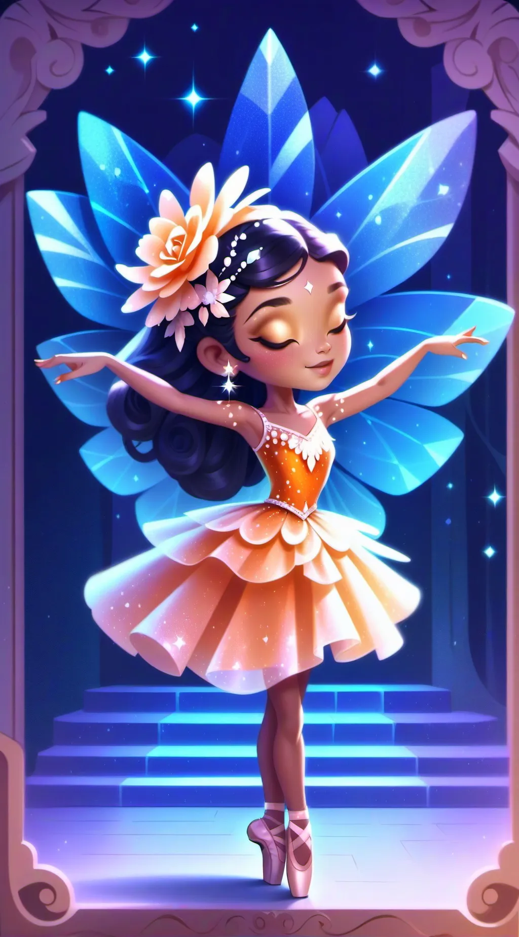 ai character: Ballerina Anna background