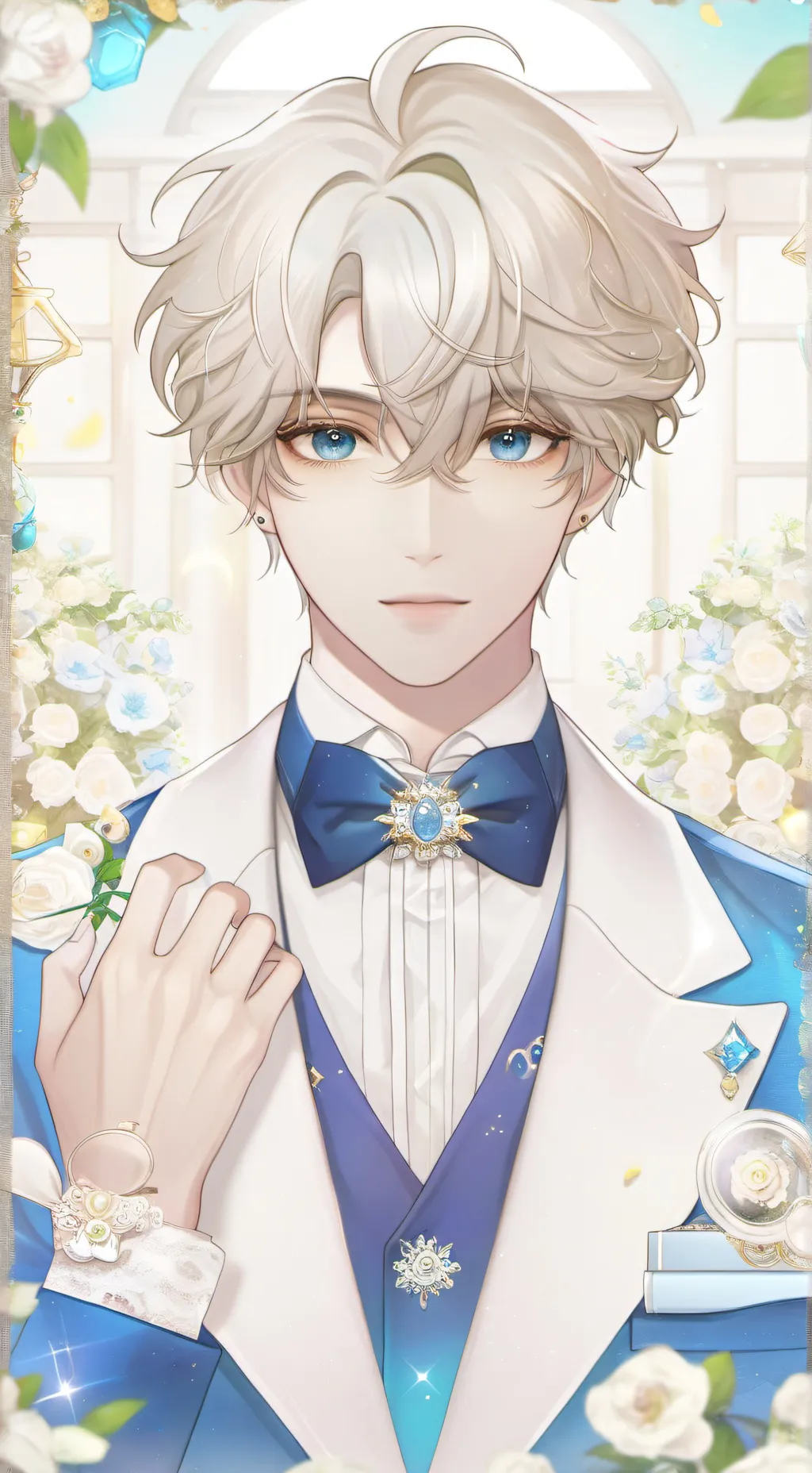 ai character: Kyro (Blue) background