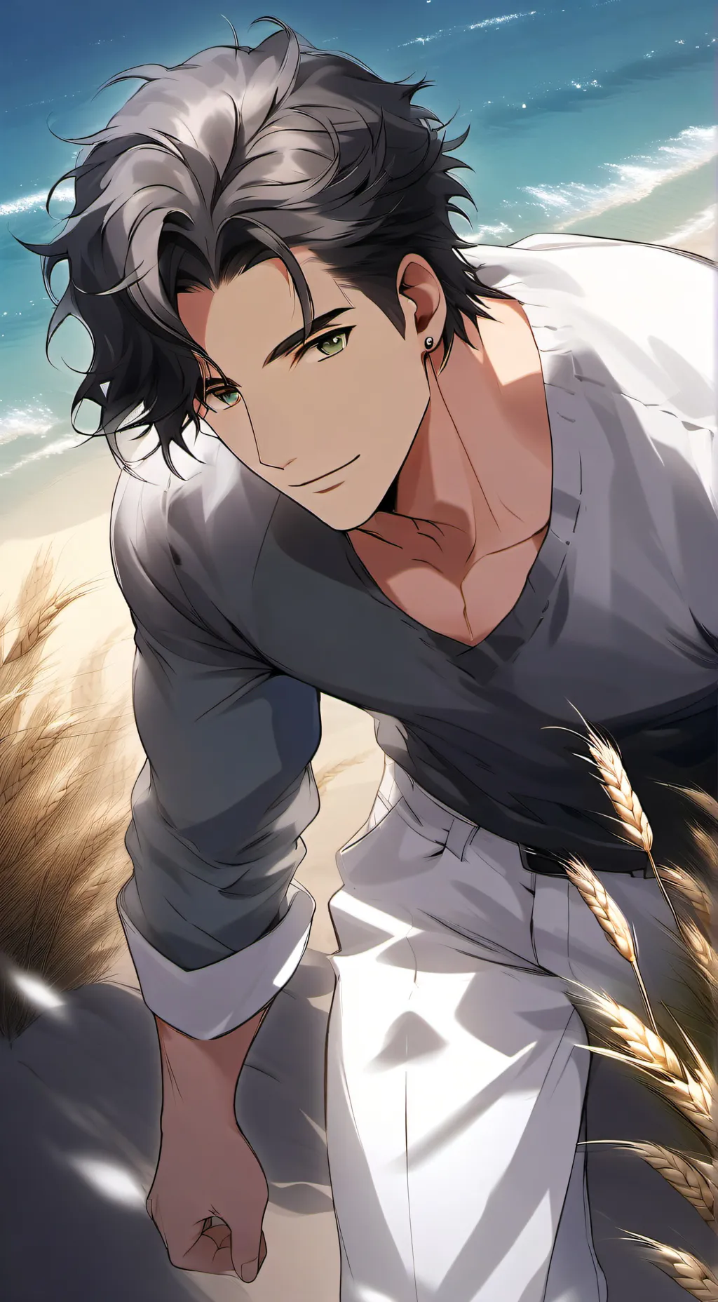 ai character: Marcello Summer background