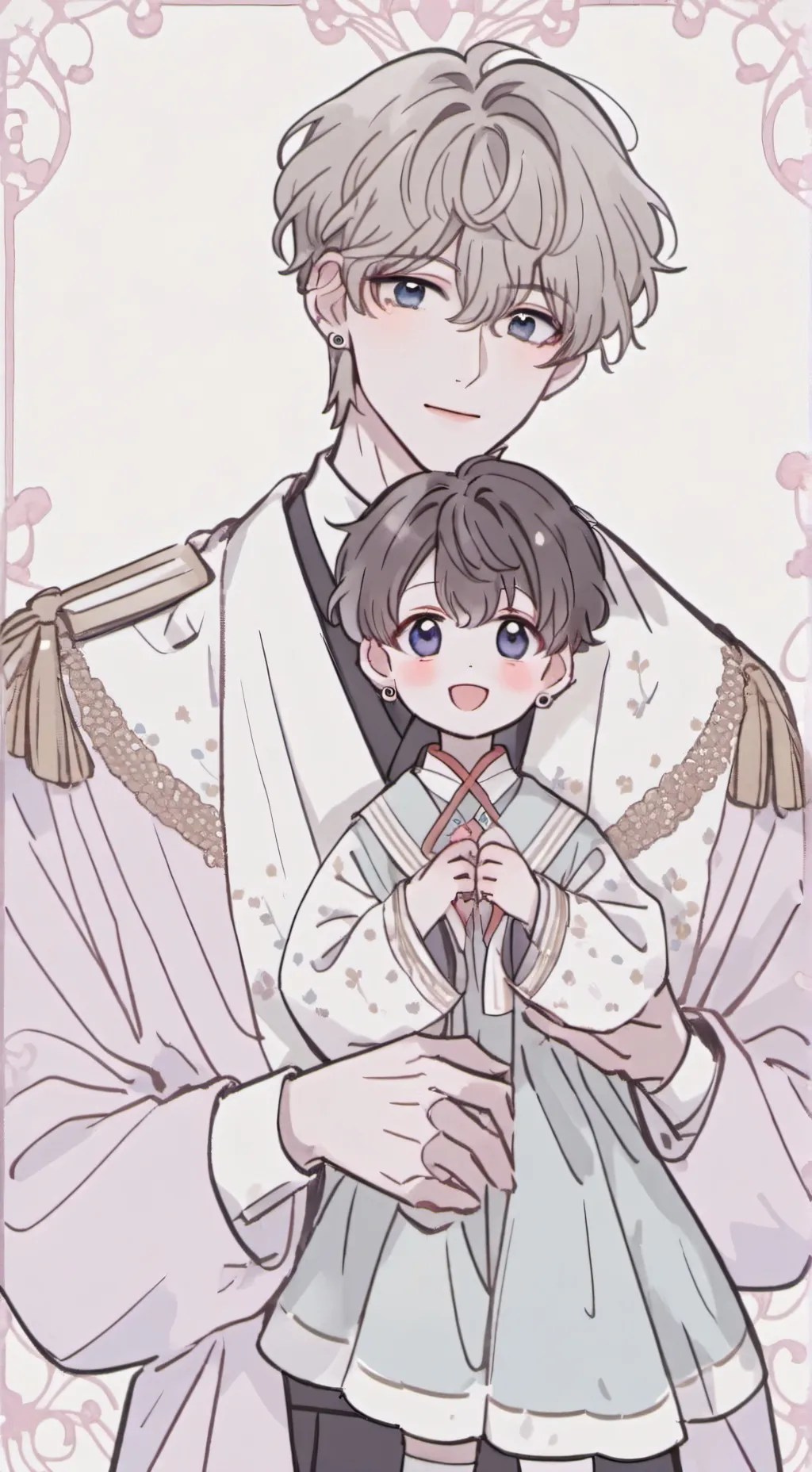 ai character: Miguel y su bebé background