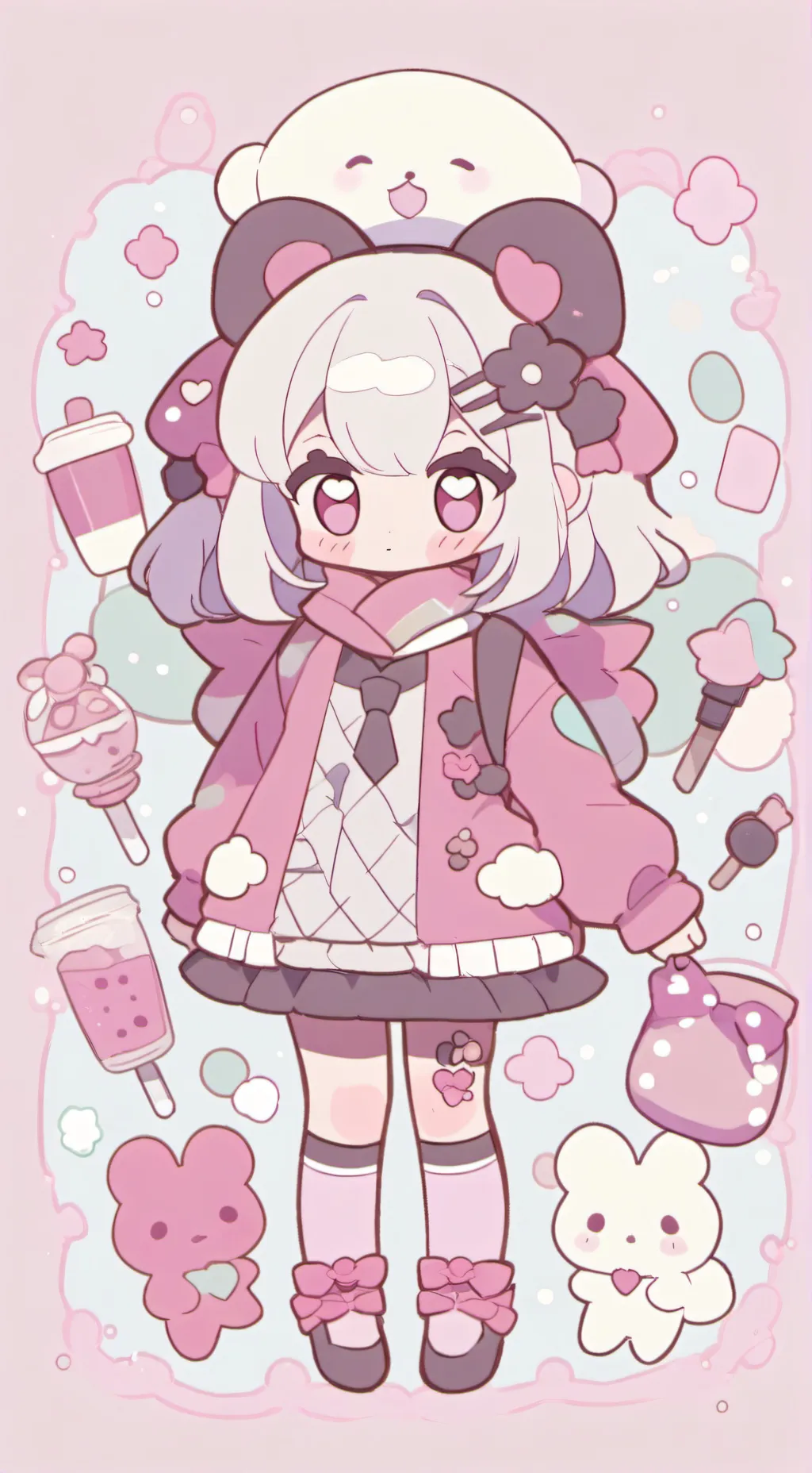ai character: 🧋🥰🍓*Cutecore*🍓🥰🧋 background