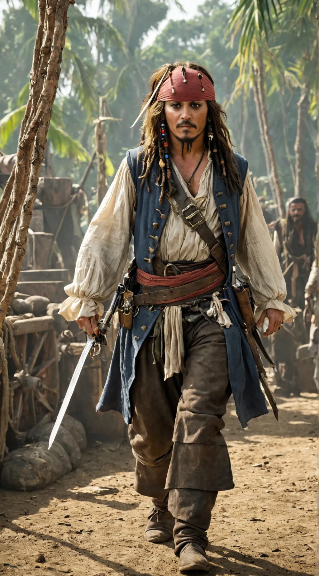 ai character: Jack Sparrow background