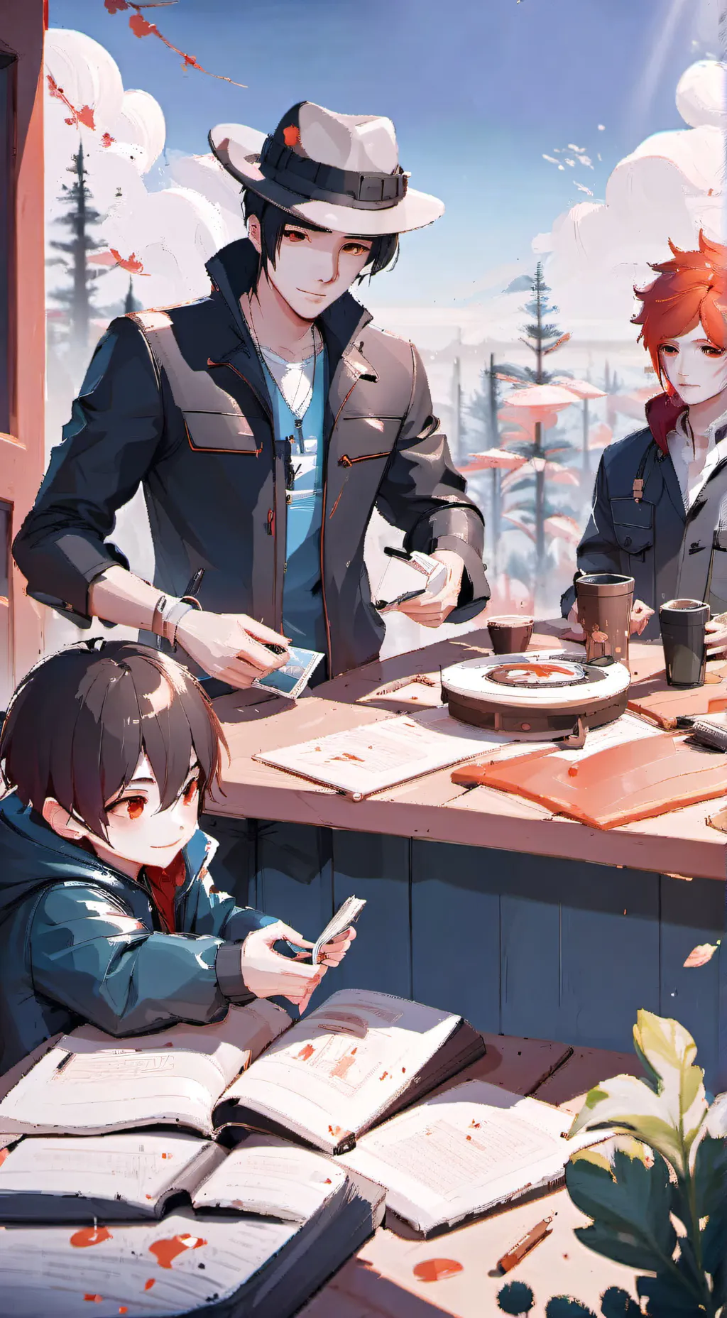 ai character: Cash and Nico  background