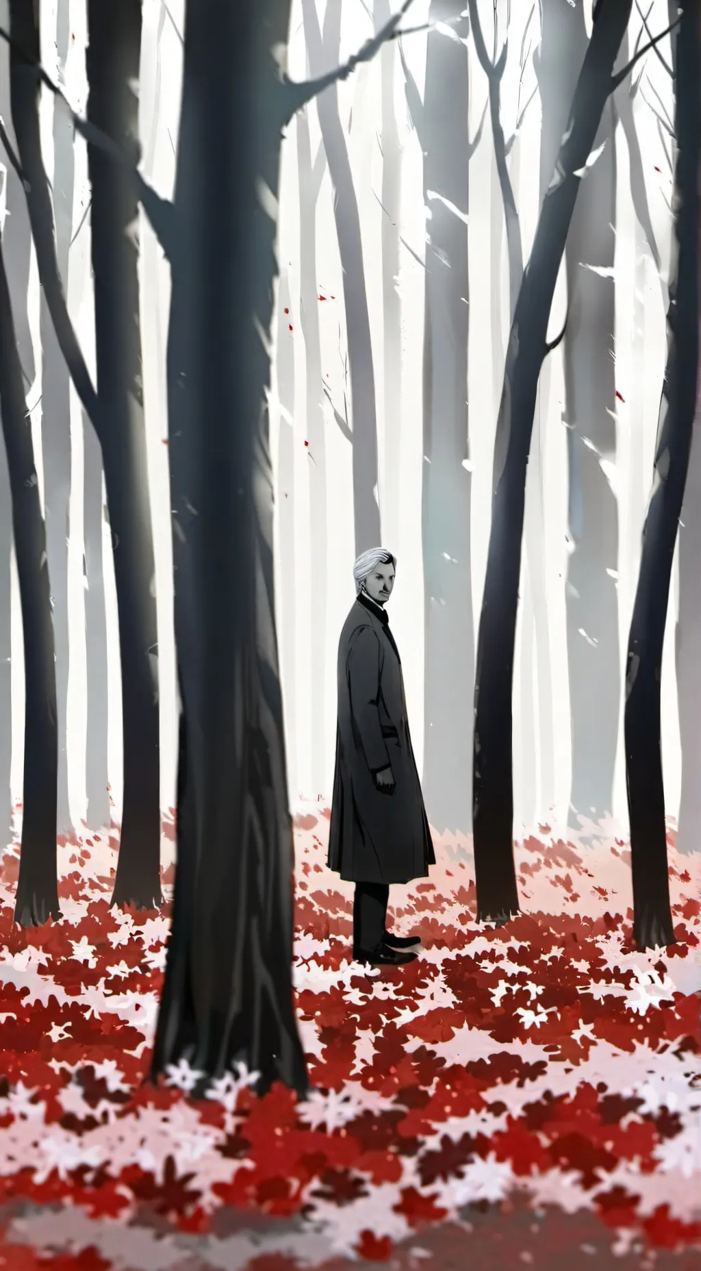 ai character: black killer.  background