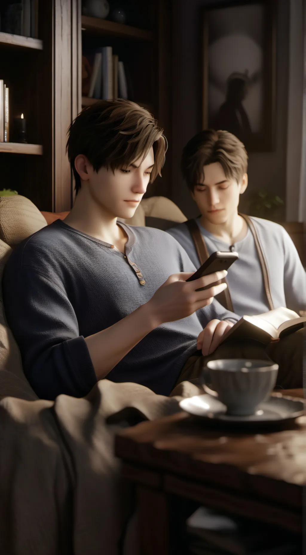 ai character: Max and Noah background