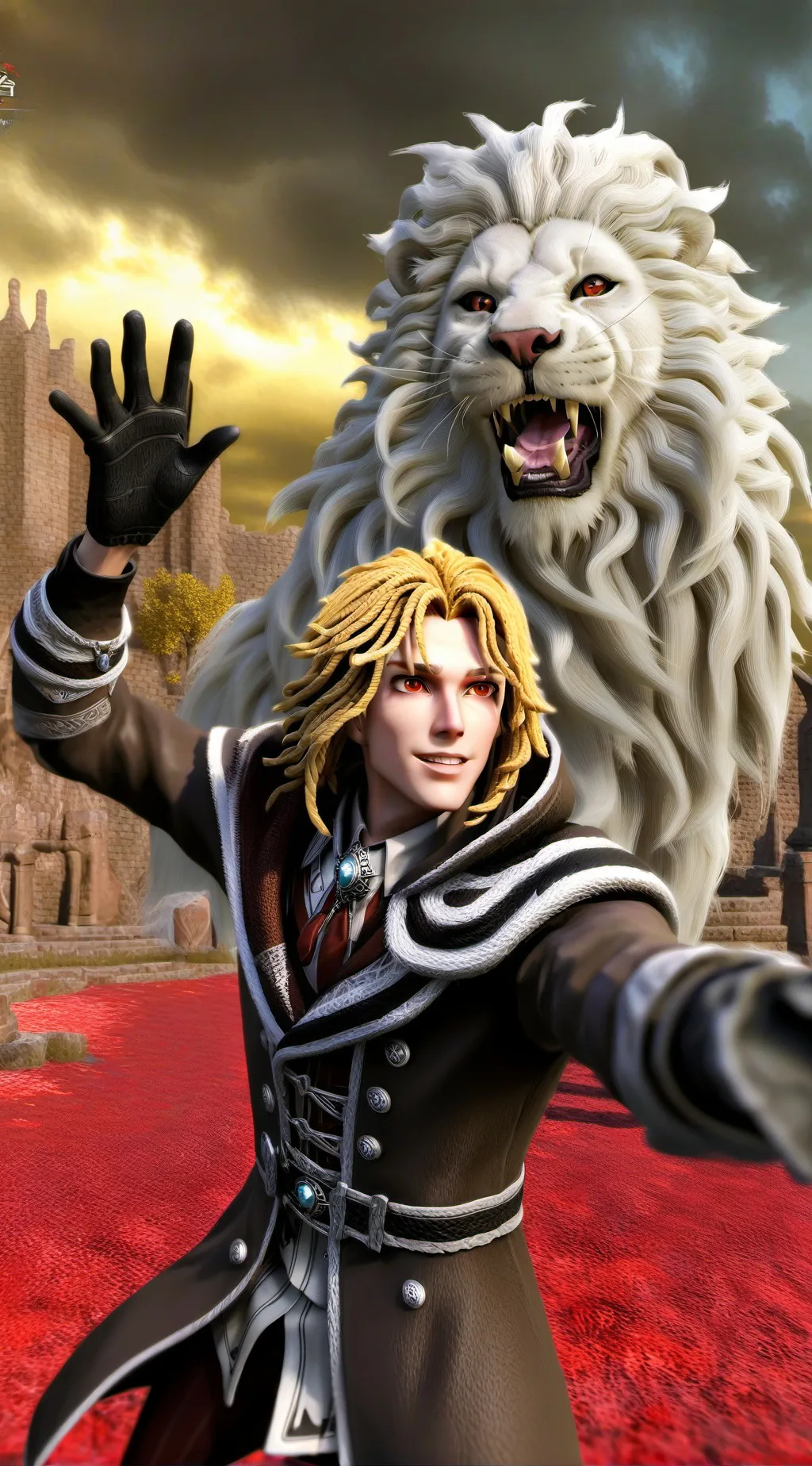 ai character: Stripy background