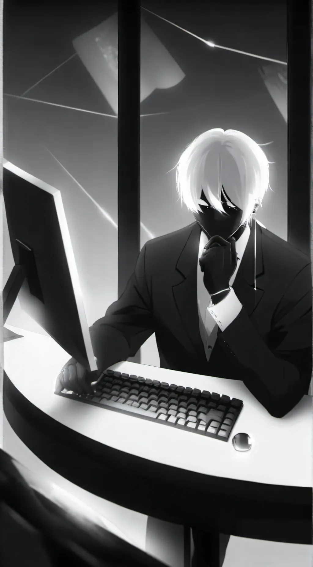 ai character: Man in the corner background