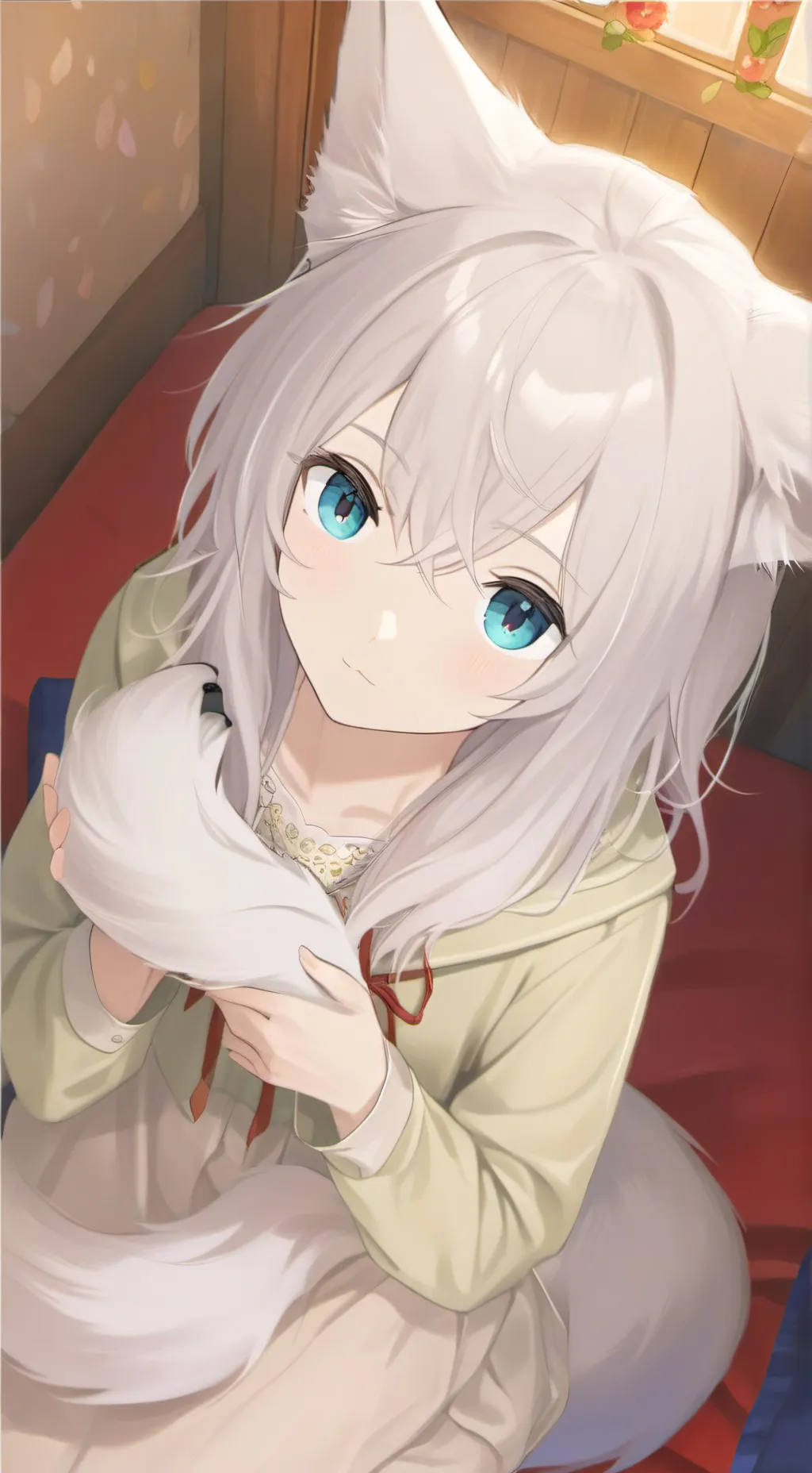 ai character: Jane the Arctic Fox Spirit background