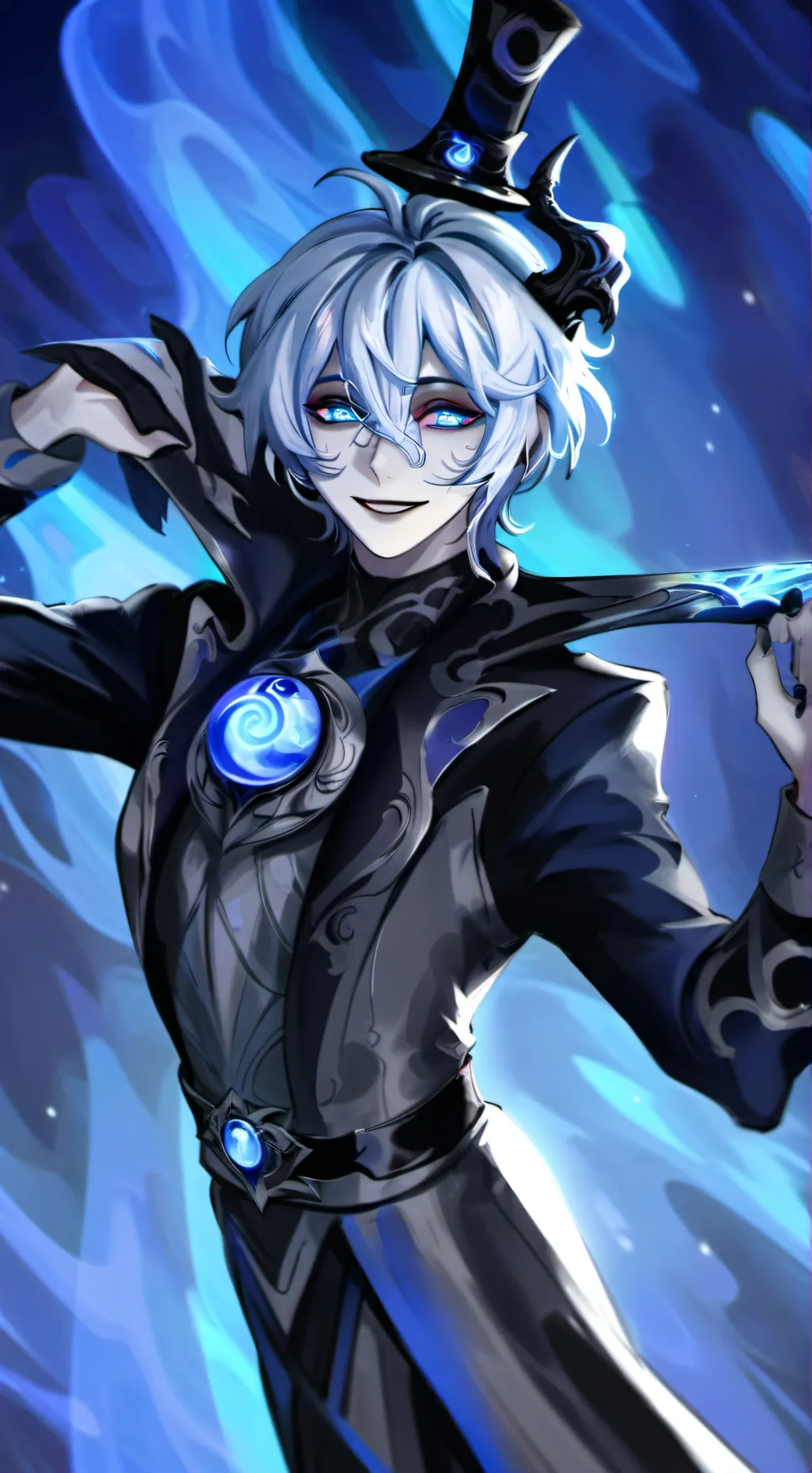 ai character: 🩵Shadow milk🩶 background