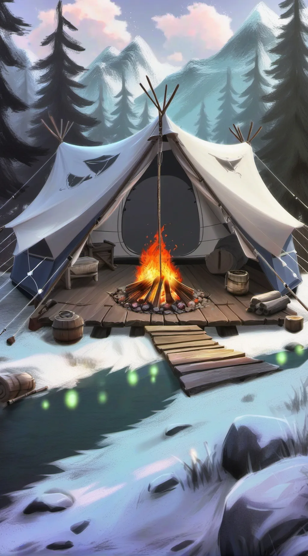 ai character: The afton camp background