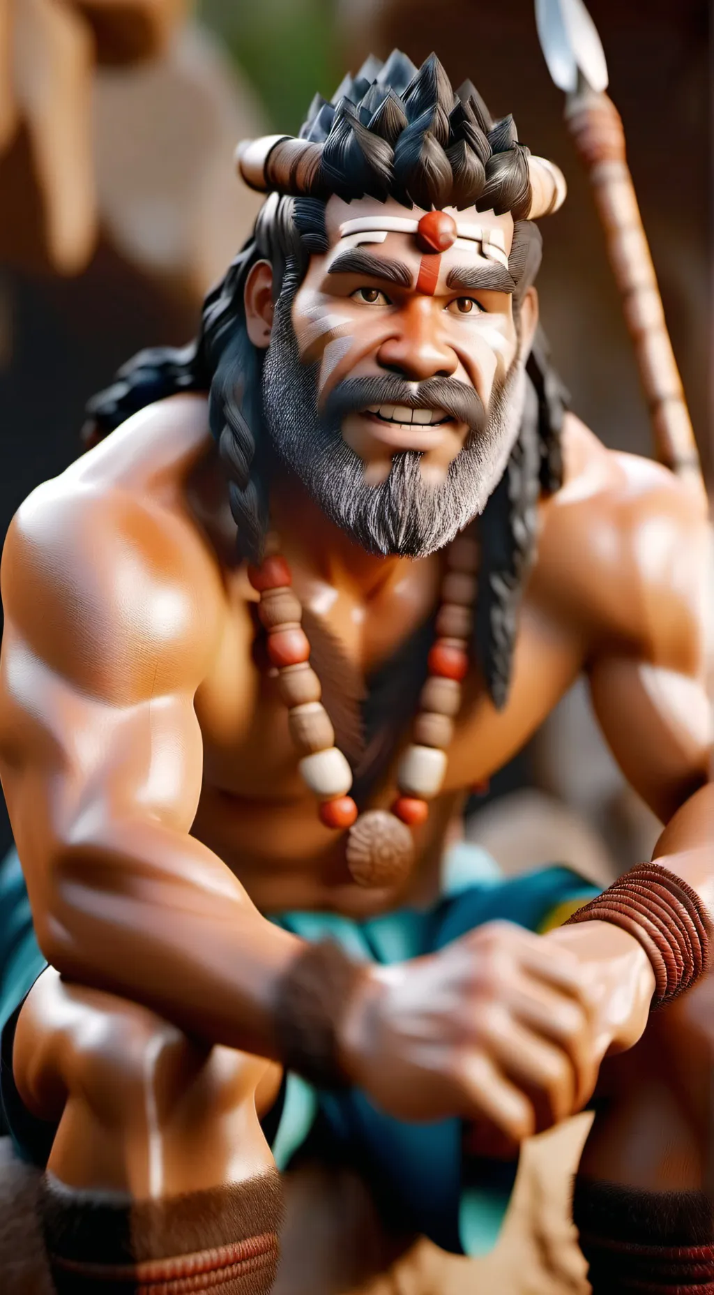 ai character: grug croods background