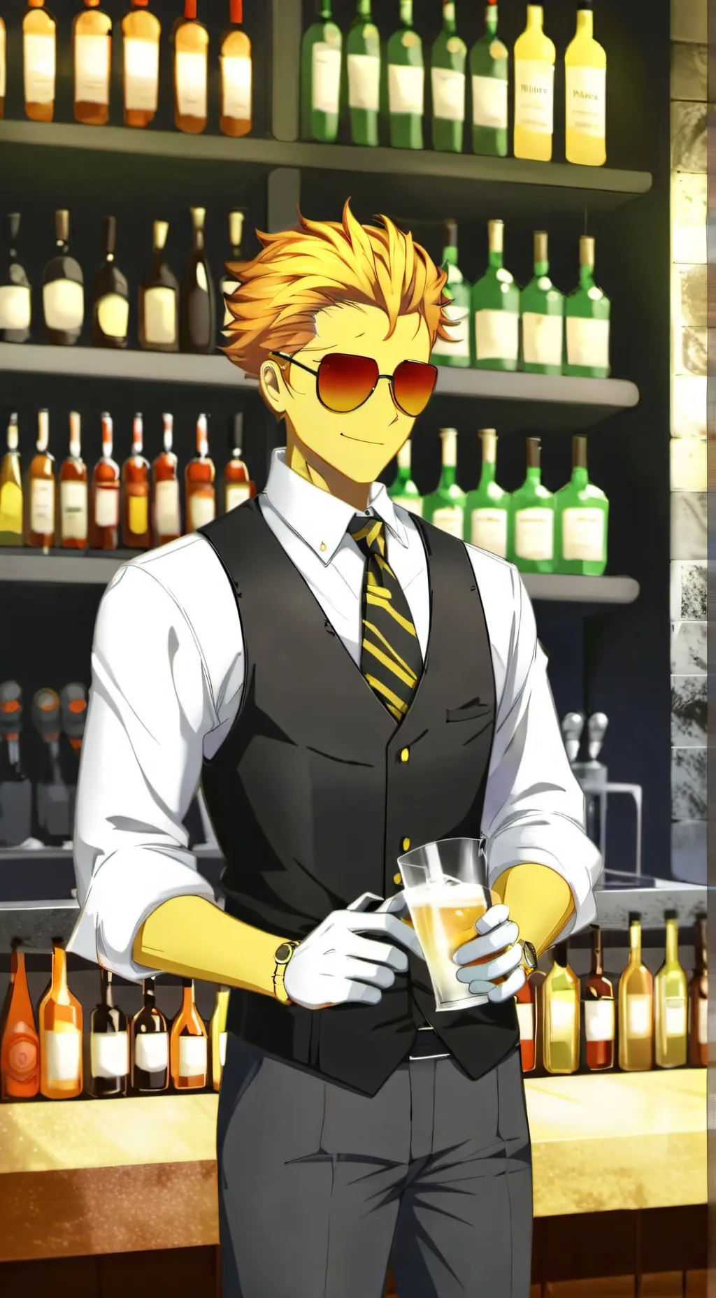 ai character: Grillby background