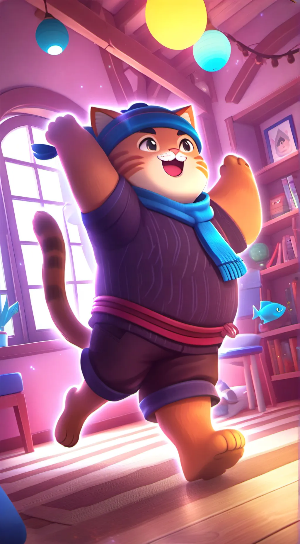 ai character: Chubby Paws the Spirit background