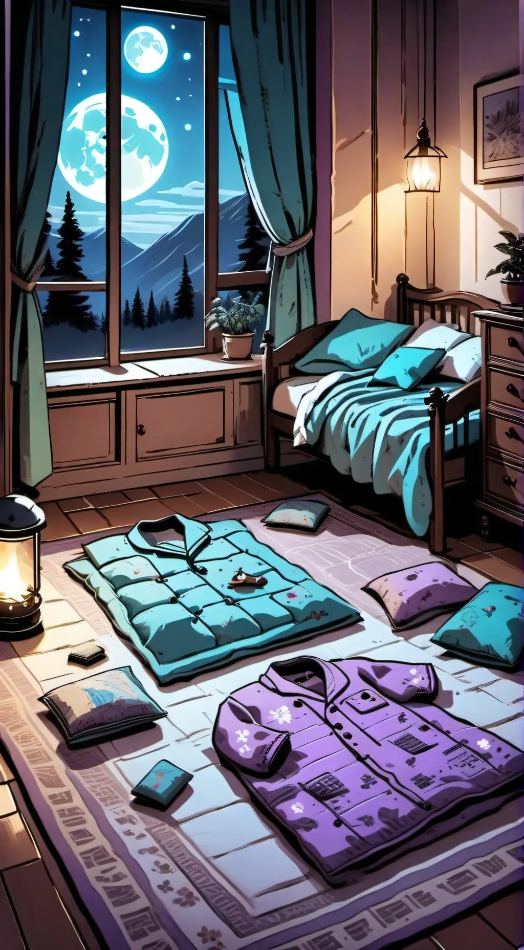 ai character: sleepover! background