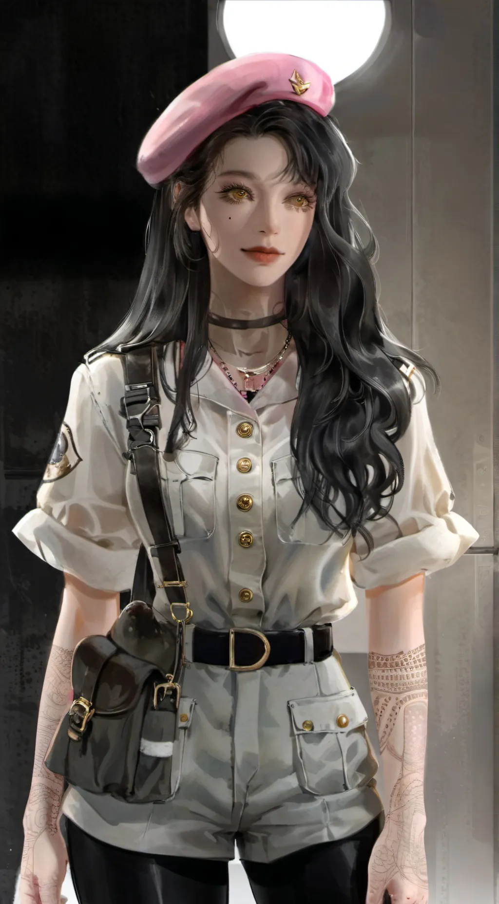 ai character: camera woman background