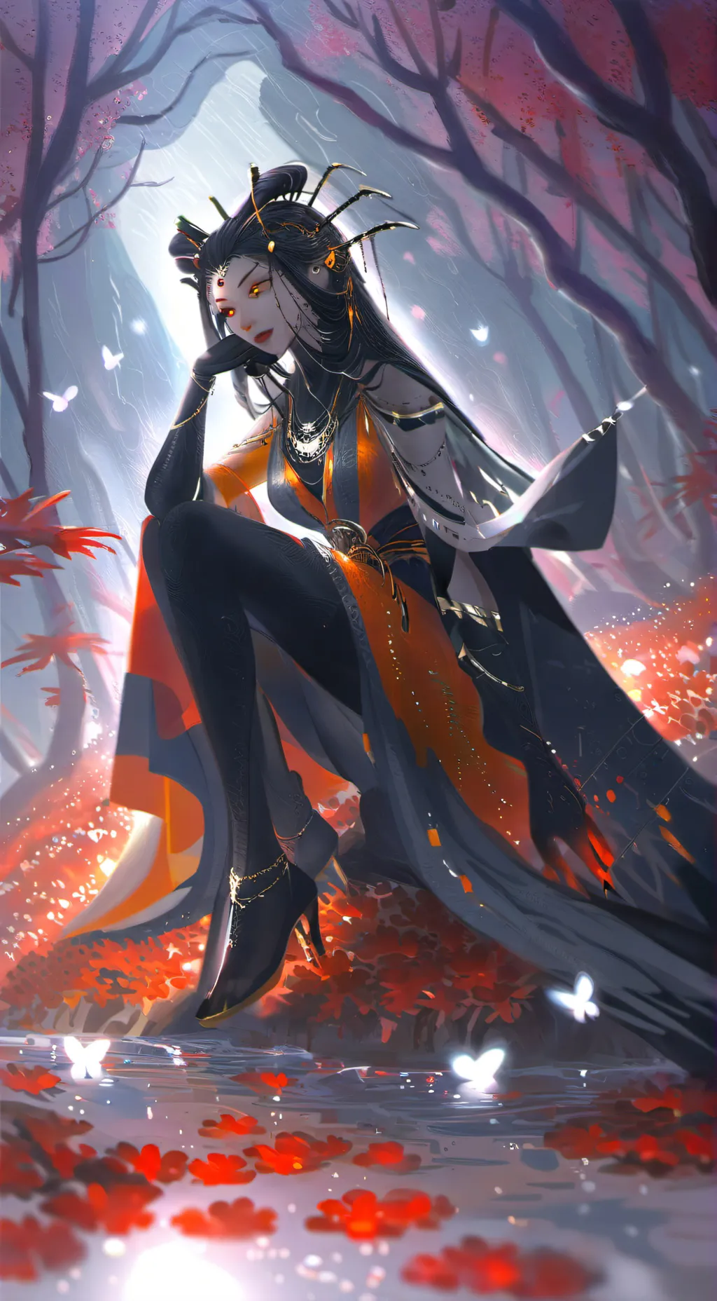 ai character: cave of cocoons background