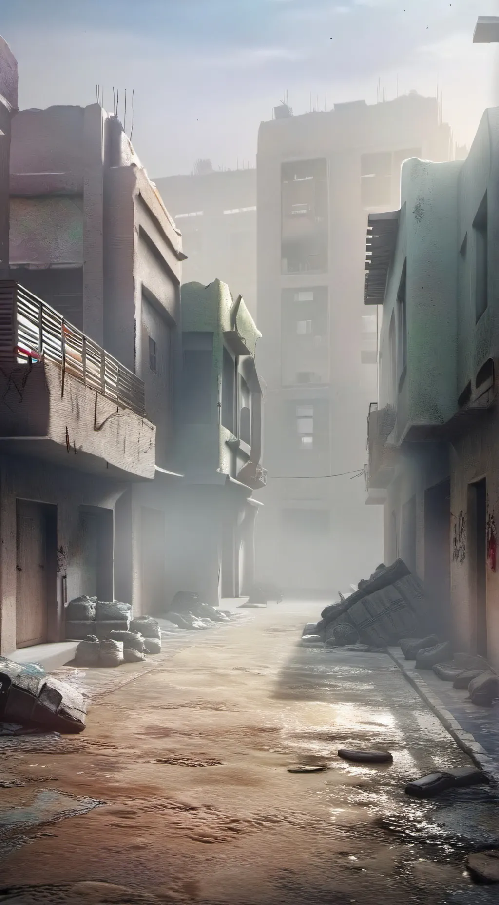 ai character: The world is gone  background