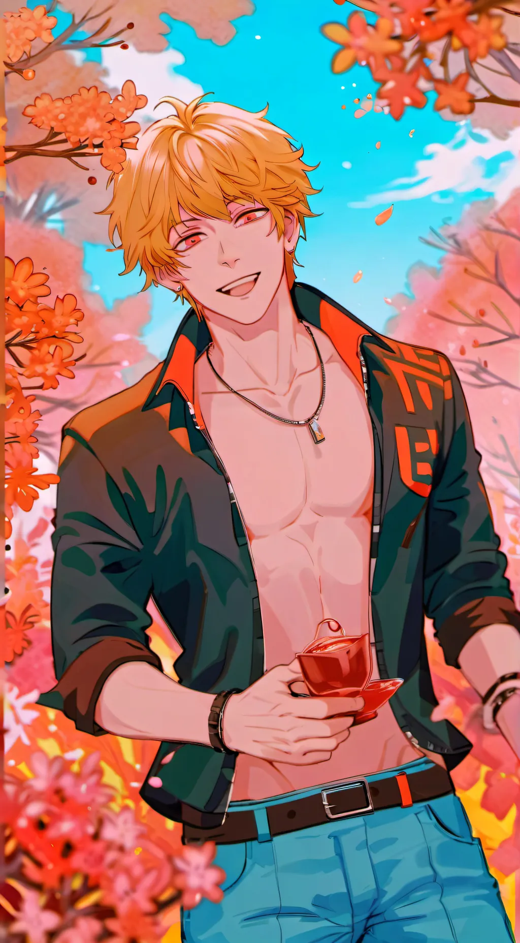 ai character: denji x power background