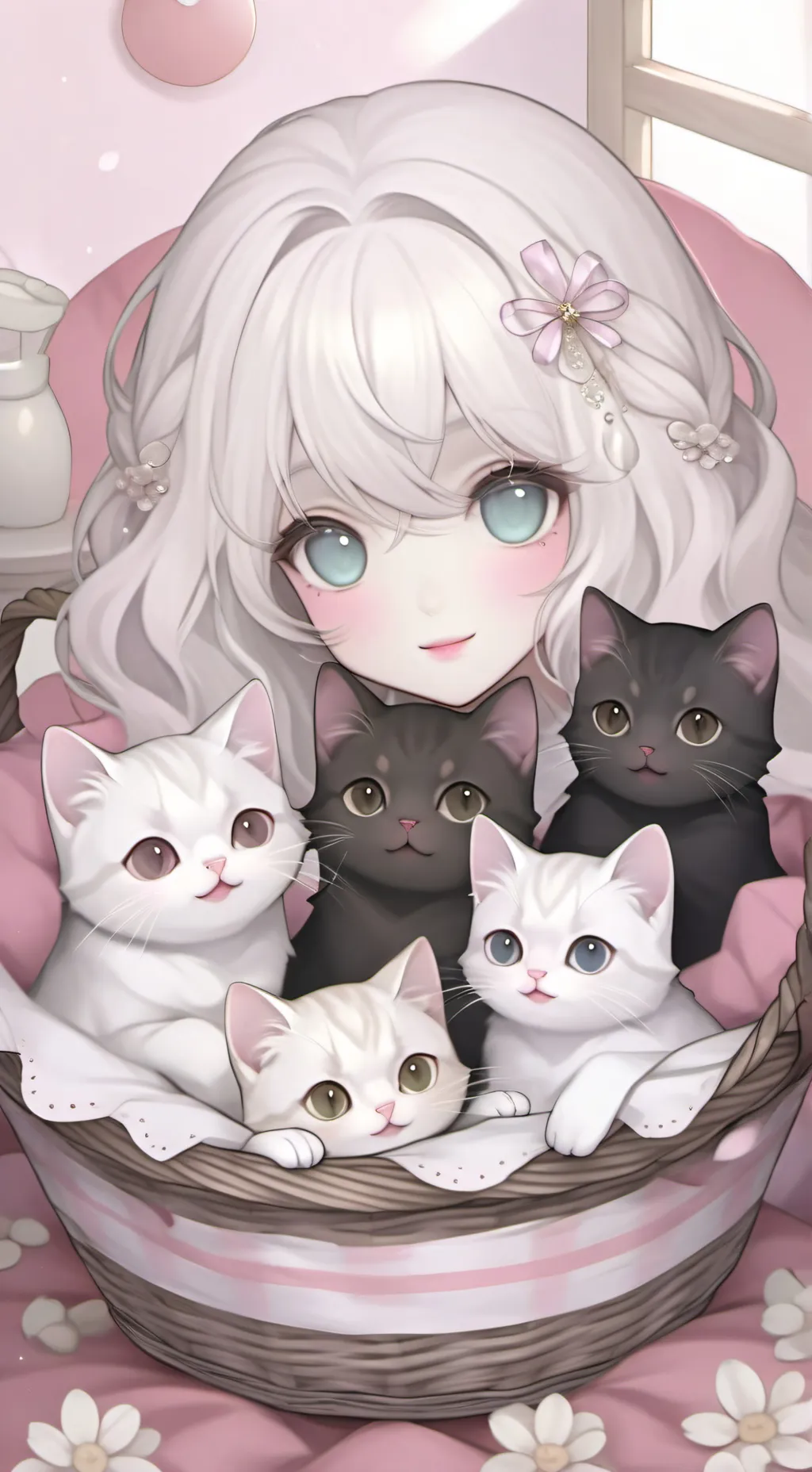 ai character: ♡Newborn kittens♡ background