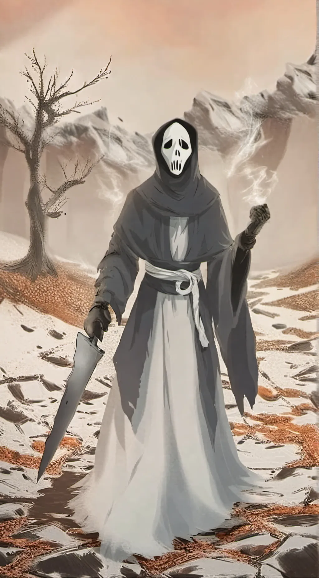 ai character: Ghostface background