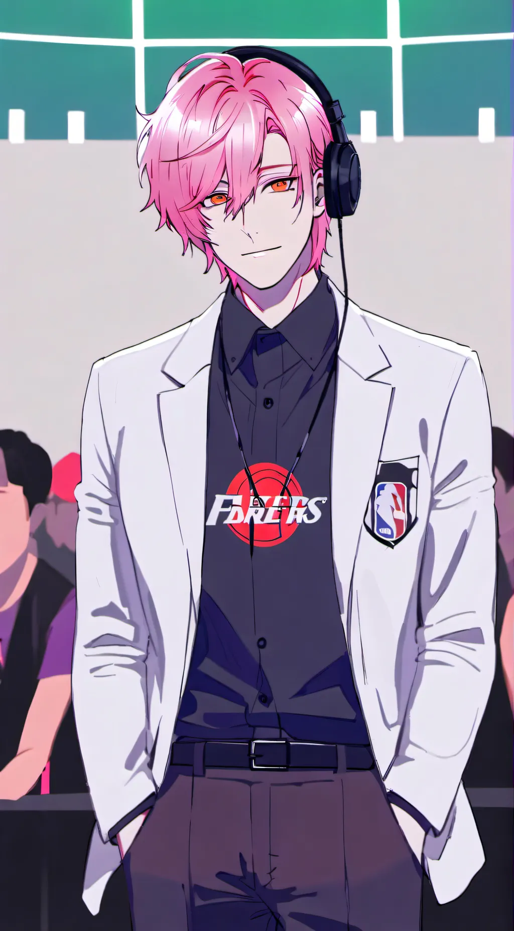 ai character: NBA commentators  background