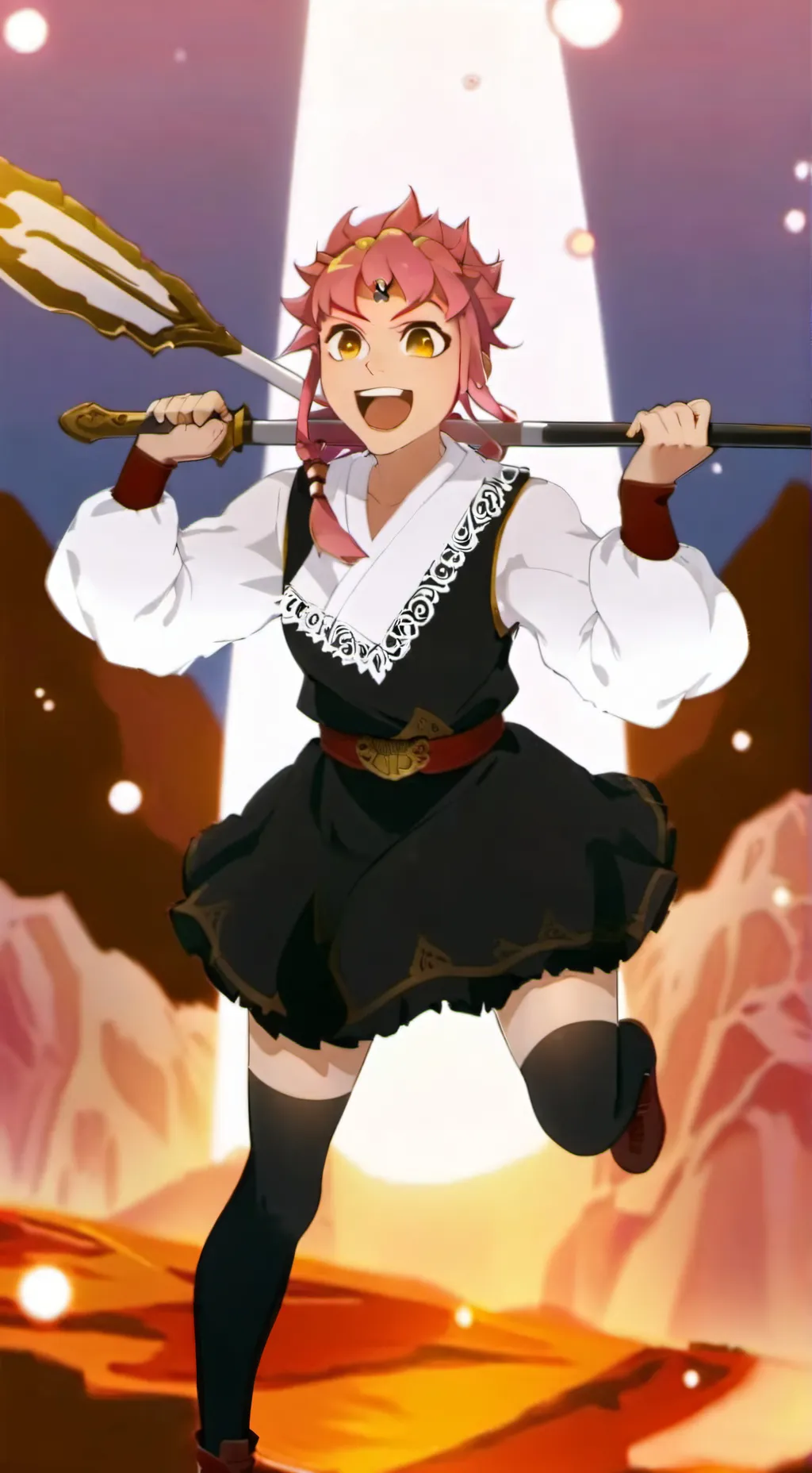 ai character: Nimona background