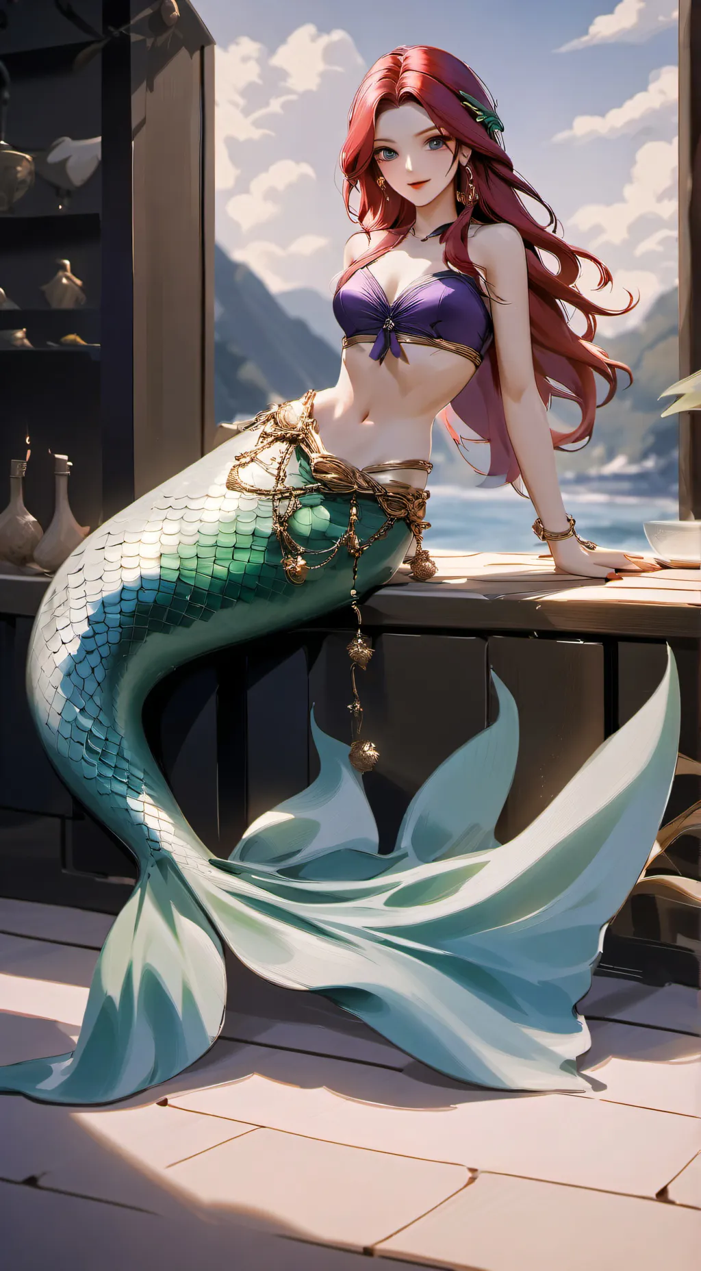 ai character: Ariel  background