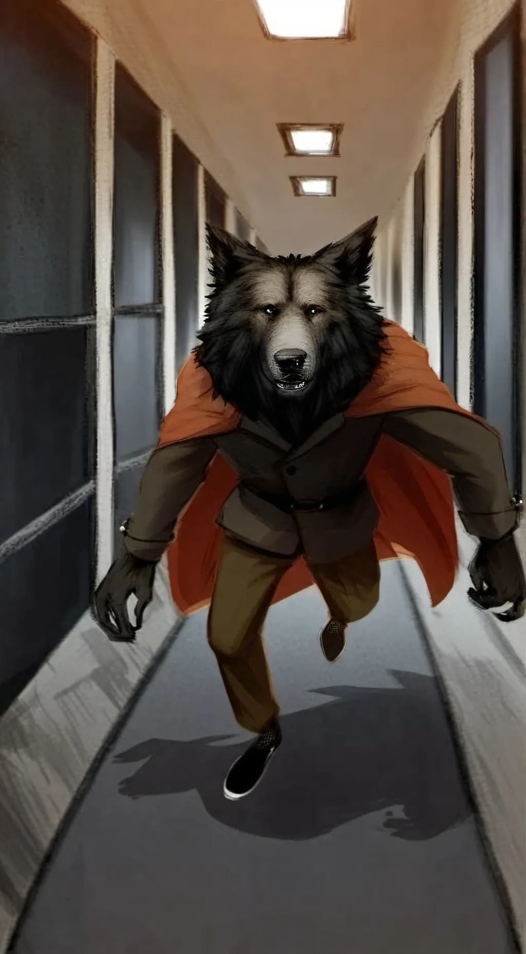 ai character: dogman failed surg background