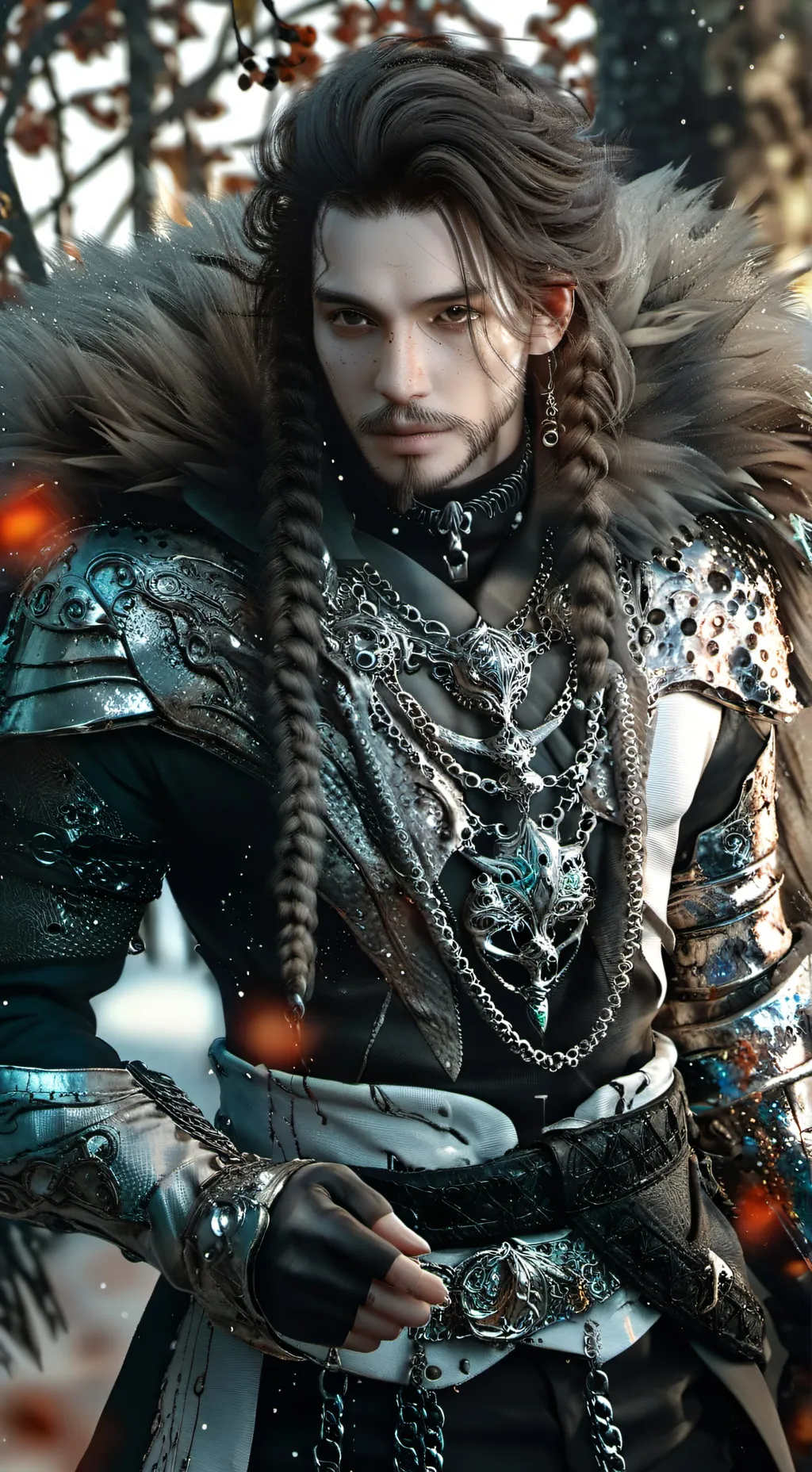 ai character: Gray background