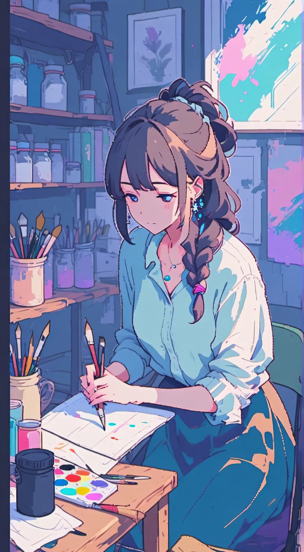 ai character: Fpe Art class background