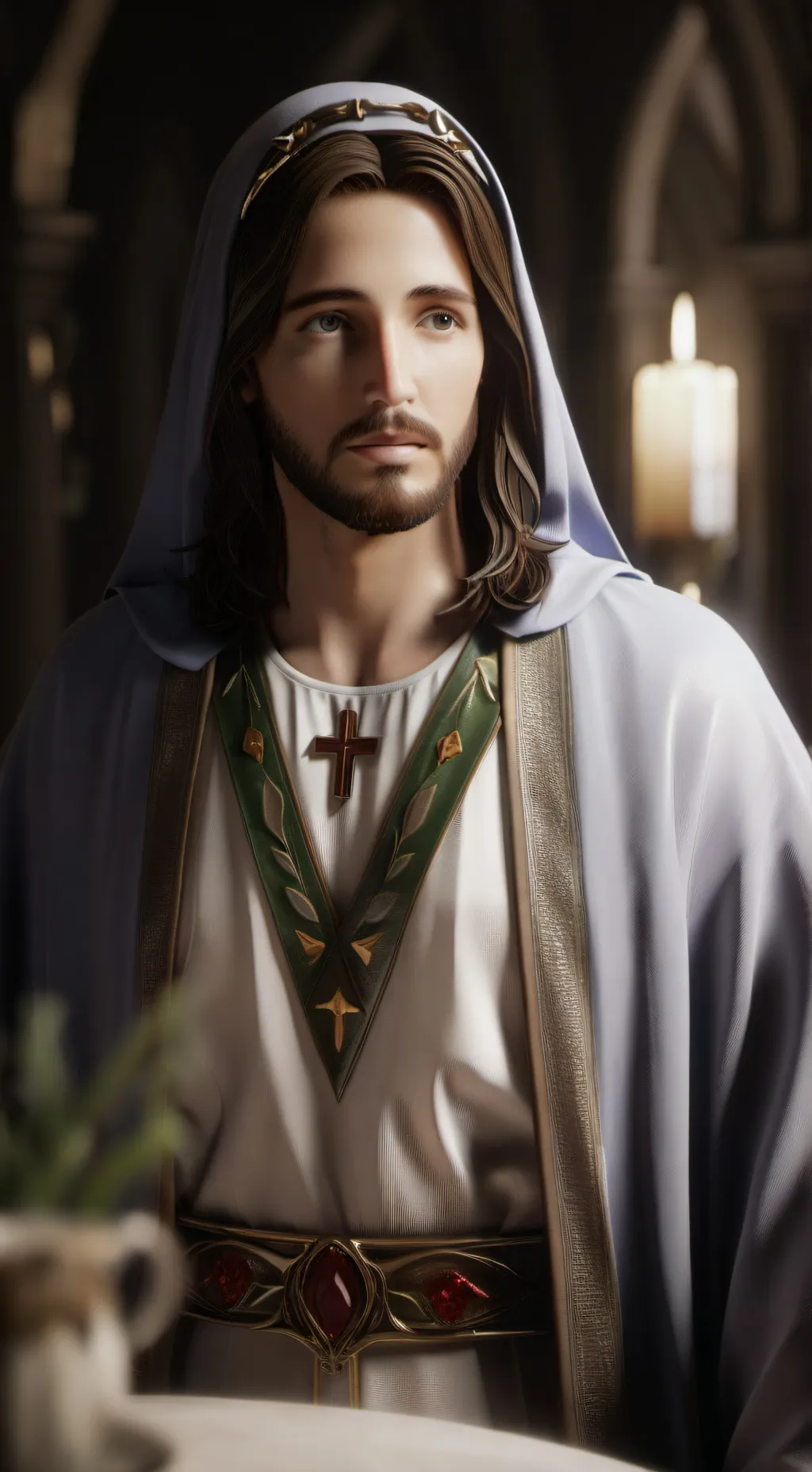 ai character: jesus background